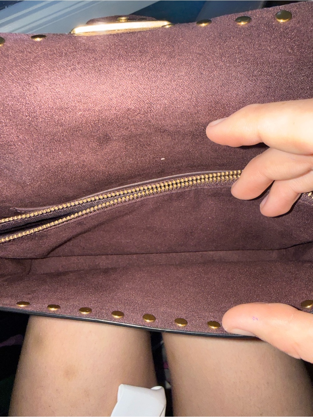 Coach Black and Brown Studded Shoulder Bag - Picture 6 of 7